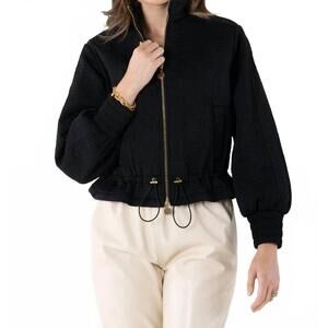 NEW EMILY MCCARTHY bailey bomber jacket in tap shoe